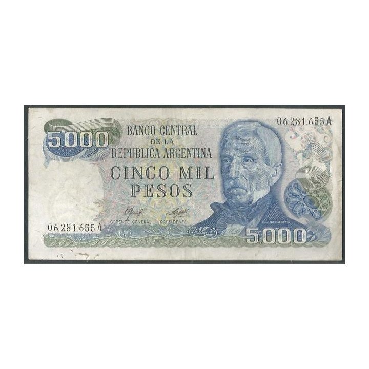 Argentina 5.000 Pesos ND1977-83 Serie A P305a