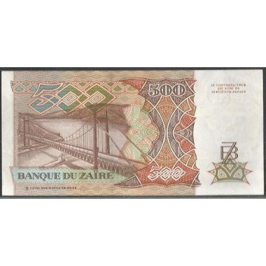 Zaire, 500 Zaires 24 Jun 1989 P34a