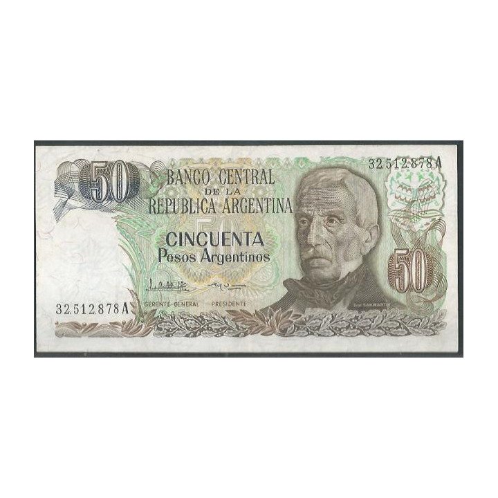 Argentina 50 Pesos Argentinos ND1983-5 Serie A P314a