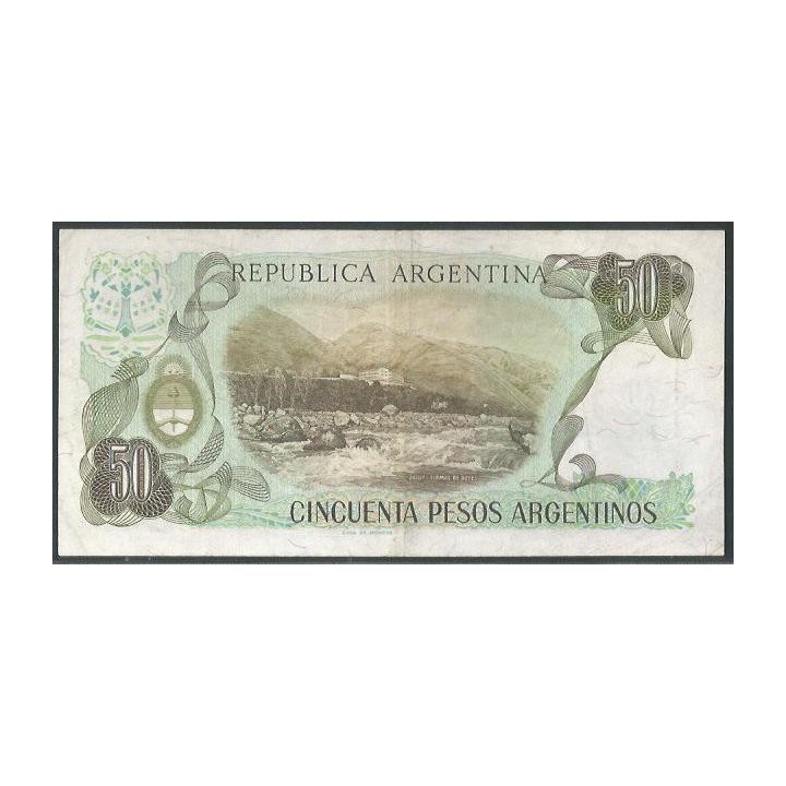 Argentina 50 Pesos Argentinos ND1983-5 Serie A P314a reverso