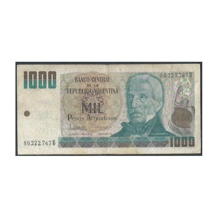 Argentina 1.000 Pesos Argentinos ND1983-5 Serie B P317a