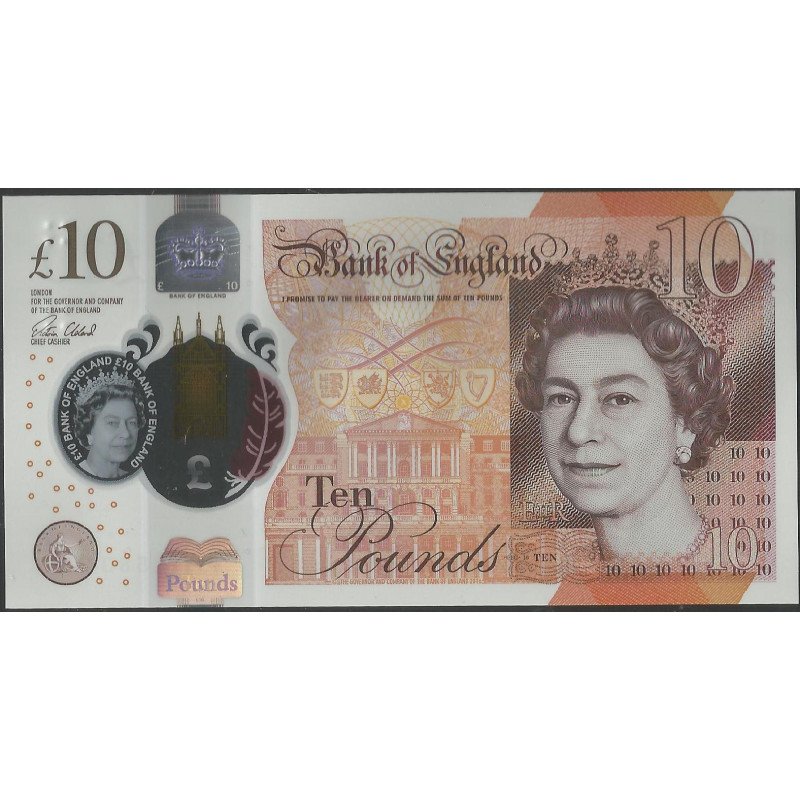 Inglaterra, 10 Pounds 2016 P395