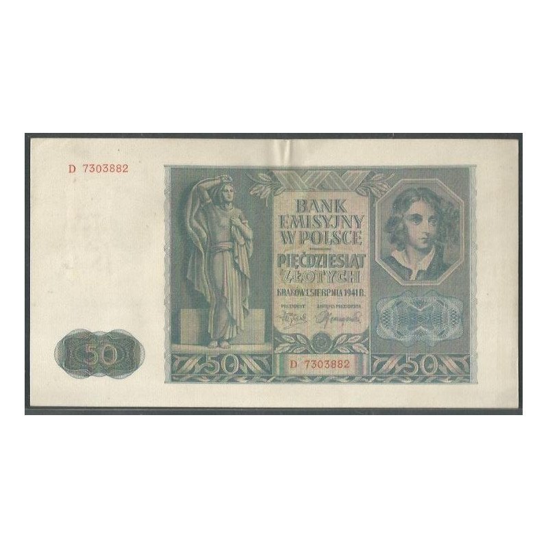 Polonia, 50 Zlotych 1 Ago 1941 P102