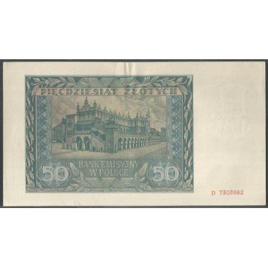 Polonia, 50 Zlotych 1 Ago 1941 P102