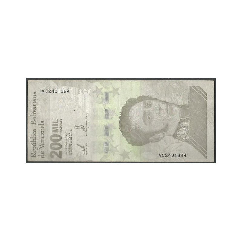 Venezuela, 200.000 Bolivares 3 Sep 2020 A8 Dig P112