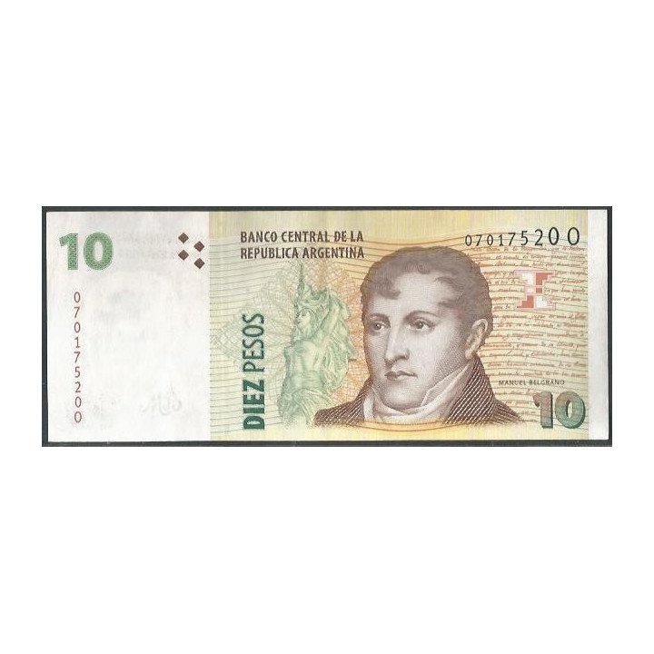Argentina 10 Pesos ND2003 Serie O P354a