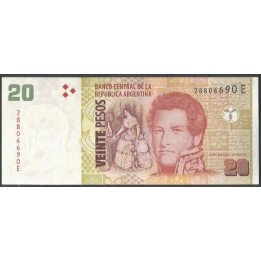Argentina 20 Pesos ND2013 Serie E P355b