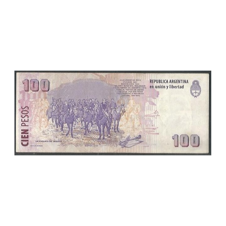 Argentina 100 Pesos ND2003 Serie O P357a reverso