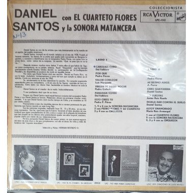 Daniel Santos - Con el quareto flores y la Sonora Matancera