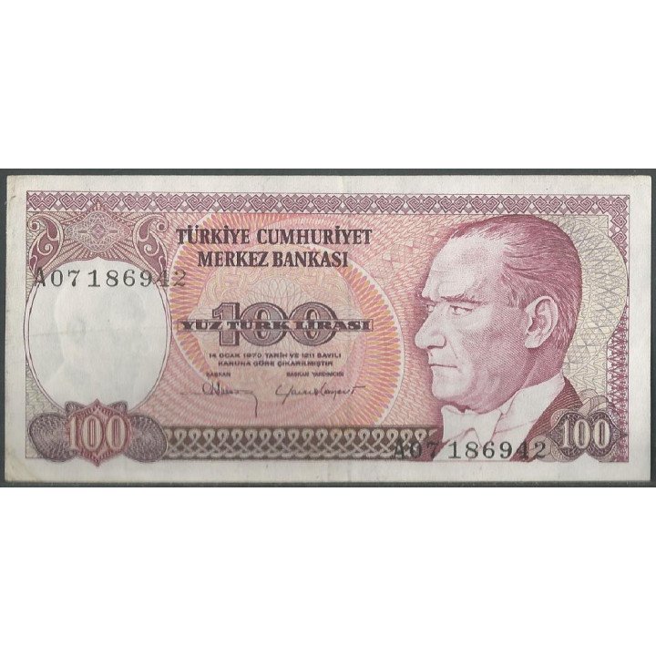 Turkya 100 Liras L1970 (1984) P194b