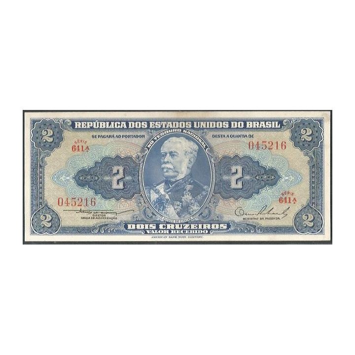 Brasil 2 Cruzeiros ND1954-8 Firma 2 P151a