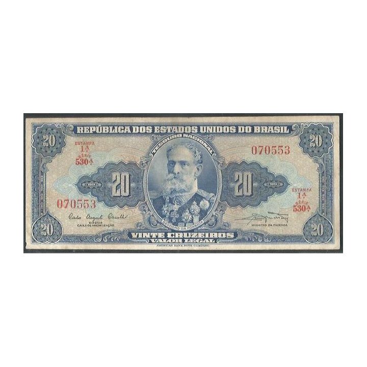 Brasil 20 Cruzeiros ND1961 Firma 9 P168a