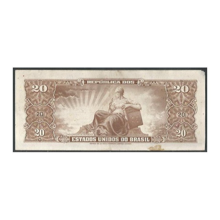 Brasil 20 Cruzeiros ND1962 Firma 11 P178 reverso