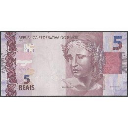 Brasil 5 Reales 2010 E P253d