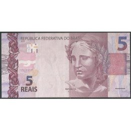 Brasil 5 Reales 2010 A P253a