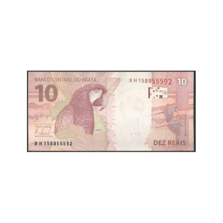 Brasil 10 Reales 2010 B P254a reverso
