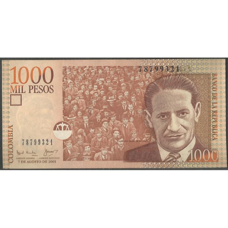 Billete de 1.000 Pesos 7 Ago 2001 BGW439a