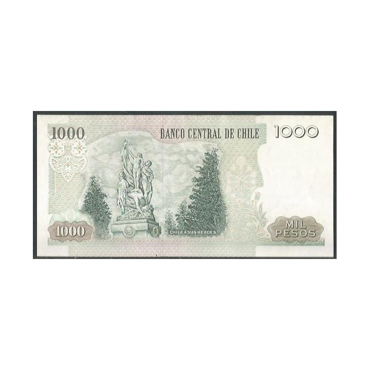 Chile 1.000 Pesos 2008 P154g reverso