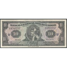 Ecuador 10 Sucres 2 Ene 1974 KY P101Ab