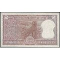India, 2 Rupias ND A Firma 82 P53d