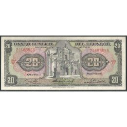Ecuador 20 Sucres 24 May 1980 LF Firma 5 P115b