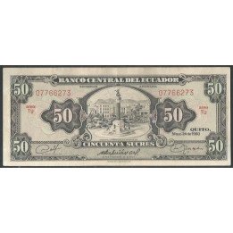 Ecuador 50 Sucres 24 May 1980 TU Firma 1 P116e