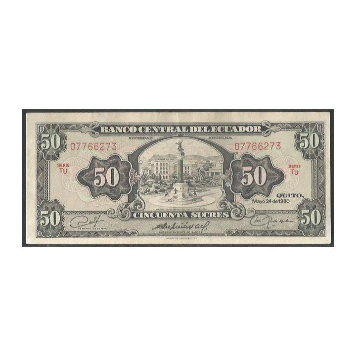Ecuador 50 Sucres 24 May 1980 TU Firma 1 P116e