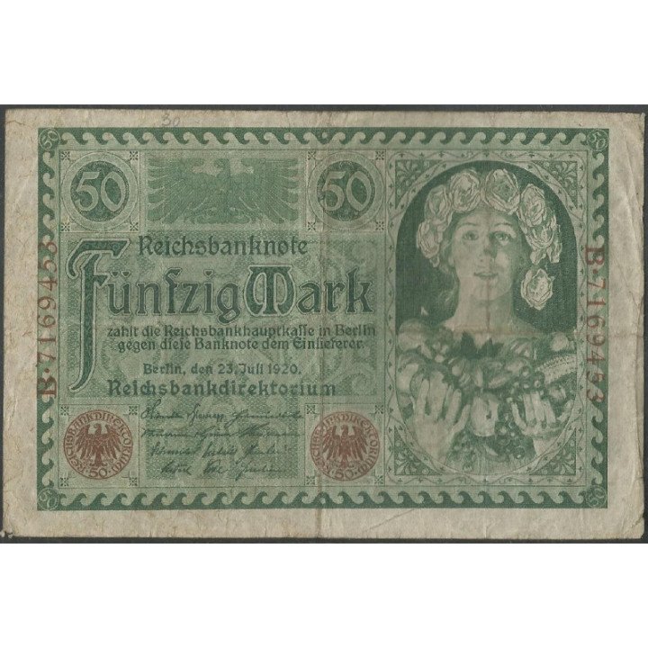 Alemania 50 Mark 23 Jul 1920 P68