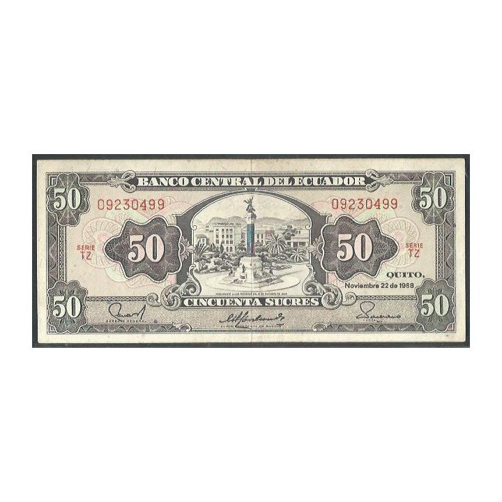 Ecuador 50 Sucres 22 Nov 1988 TZ Firma 1 P122a