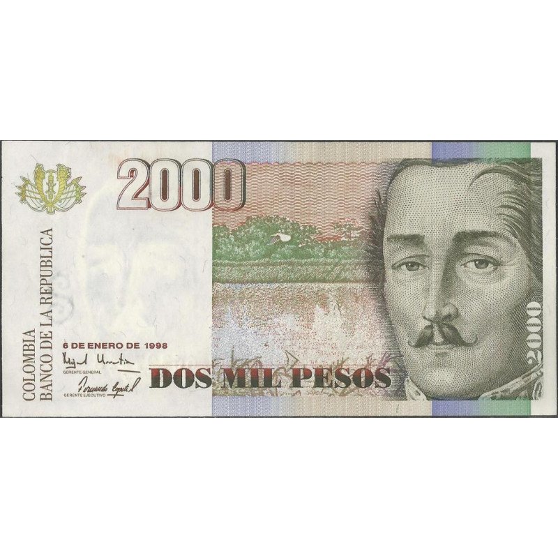 Billete de 2.000 Pesos 6 Ene 1998 BGW468