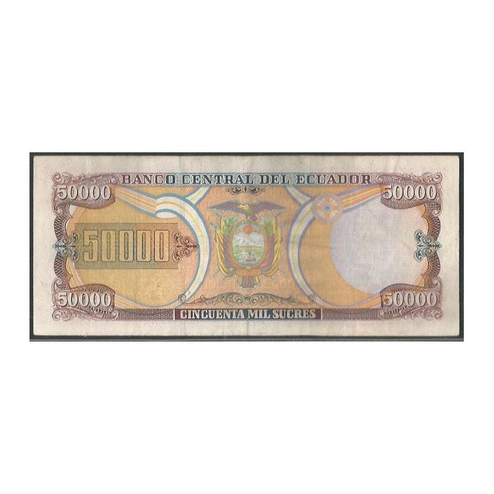 Ecuador 50.000 Sucres 6 Mar 1999 AE P130b reverso