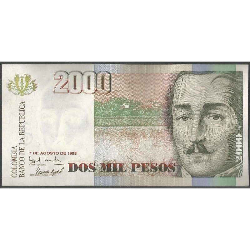Billete de 2.000 Pesos 7 Ago 1998 BGW470