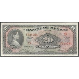 Mexico 20 Pesos 24 Abr 1963 AIF P54k