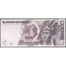 Mexico 50.000 Pesos 10 Ene 1990 Serie HA P93b