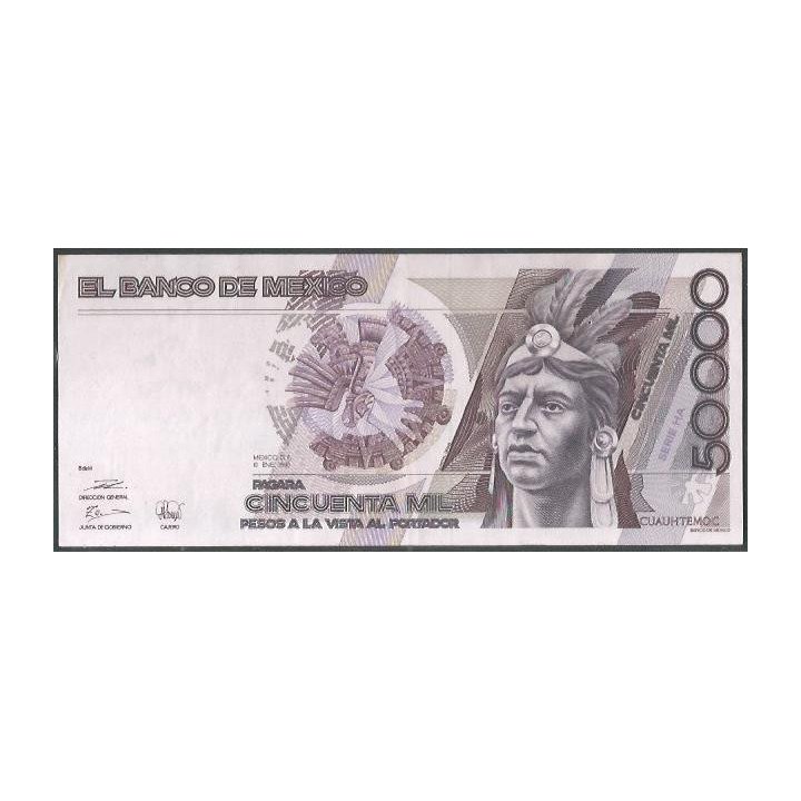 Mexico 50.000 Pesos 10 Ene 1990 Serie HA P93b