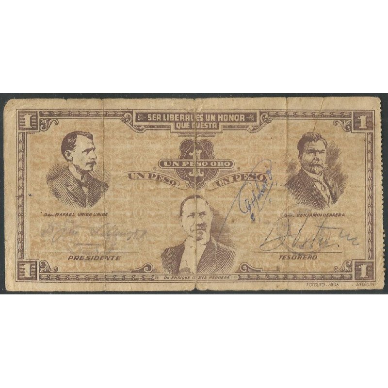 Partido Liberal Colombiano, 1 Pesos 7 Ago 1950 Bono de la reconquista liberal