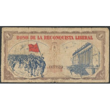 Partido Liberal Colombiano, 1 Pesos 7 Ago 1950 Bono de la reconquista liberal