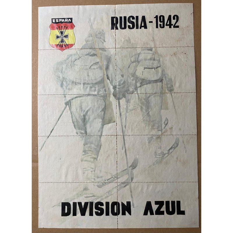 España - Cupon de racionamiento (Pliego de 10 vales), Division Azul 1942