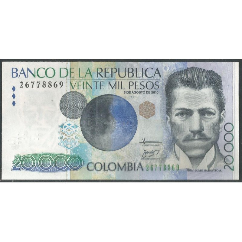 Billete de 20.000 Pesos 5 Ago 2010 BGW735