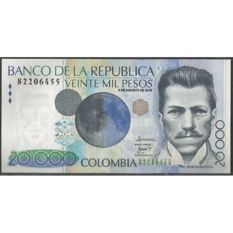 Billete de 20.000 Pesos 6 Ago 2010 BGW736