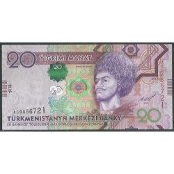 Turkmenistan, 20 Manat 2012...