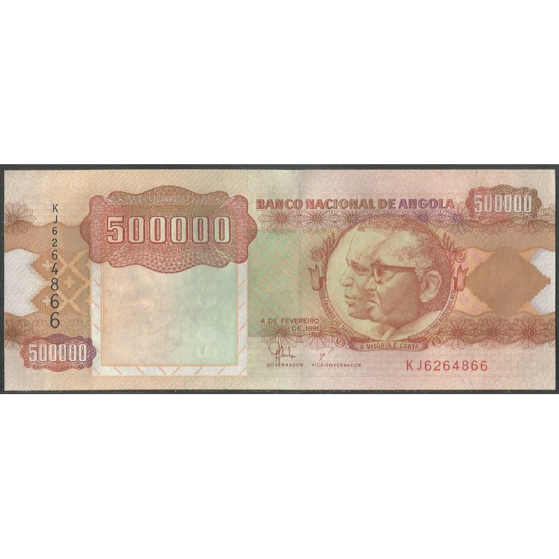 Angola, 500.000 Kwnazas 4 Feb 1991 P134