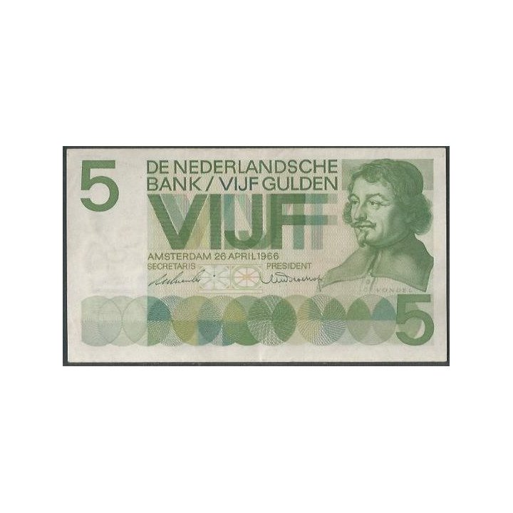 Holanda 5 Gulden 26 Abr 1966 P90a