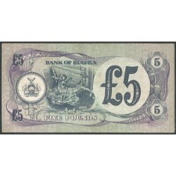 Biafra, 5 Pounds ND1968-9 P6a
