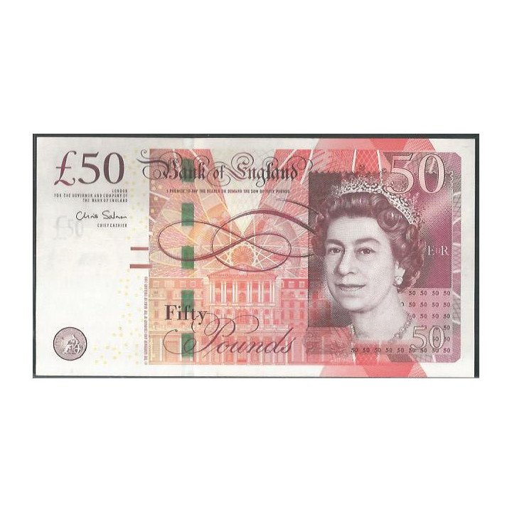 Inglaterra 50 Pounds 2010 P393a