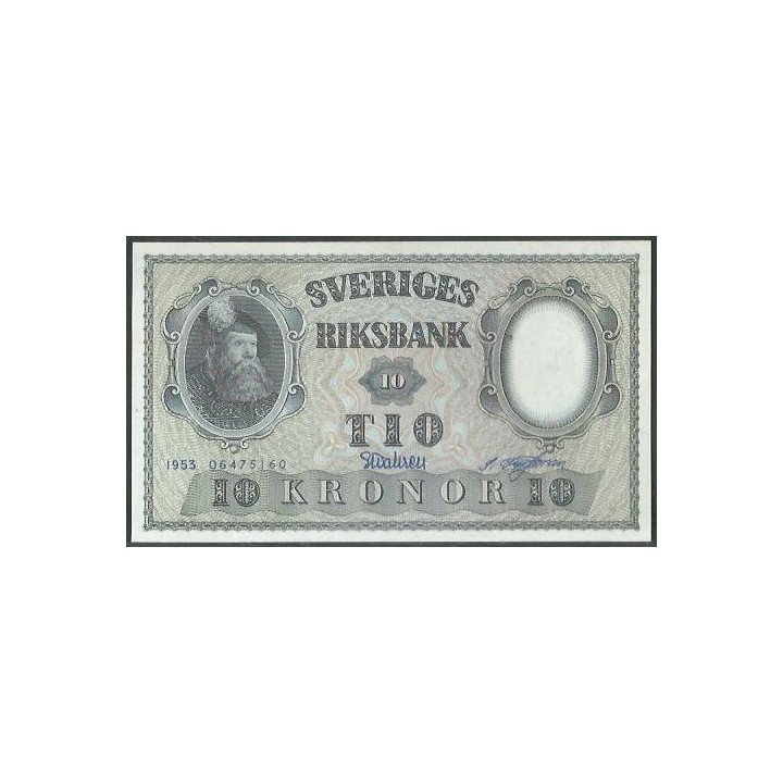 Suecia 10 Kronor 1953 P43a
