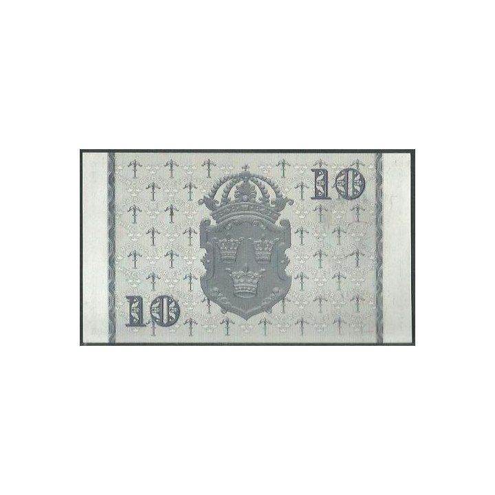 Suecia 10 Kronor 1953 P43a reverso