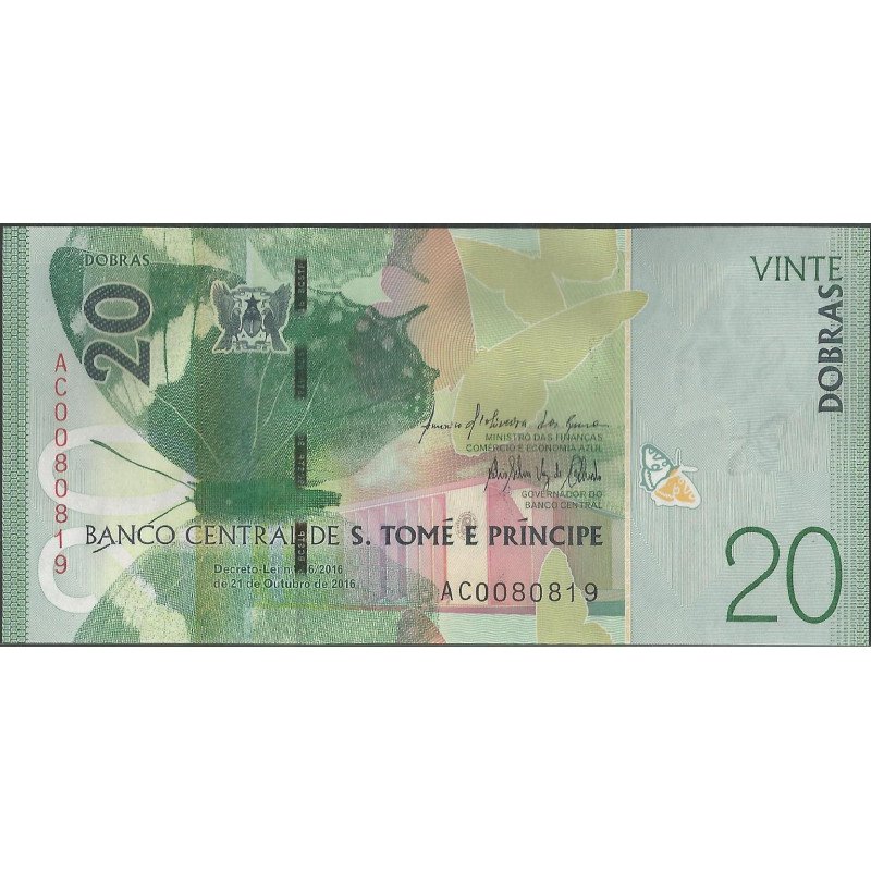 St Tome e Prince, 20 Dobras 21 Oct 2016 P72