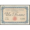 Francia - Camara de Comercio de Besancon, 1 Franc 1 Ago 1920