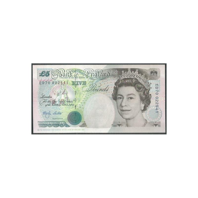 Inglaterra, 5 Pounds ND1999-02 P382Ab